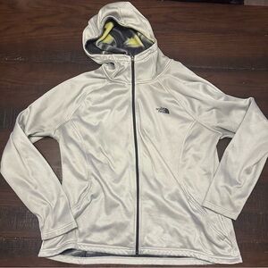 North Face Agave Full Zip Performance Jacket Gray / Purple Lining XXL 2XL